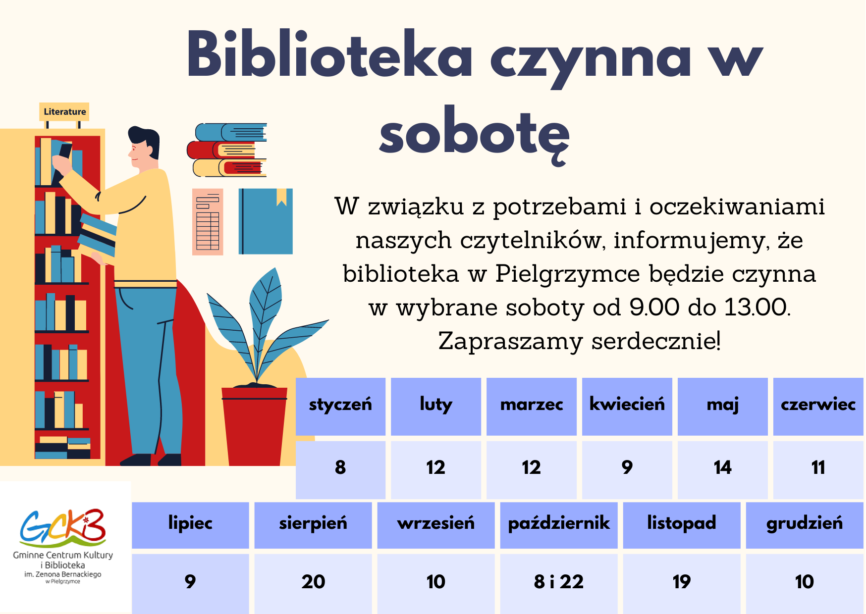 Biblioteka czynna w soboty